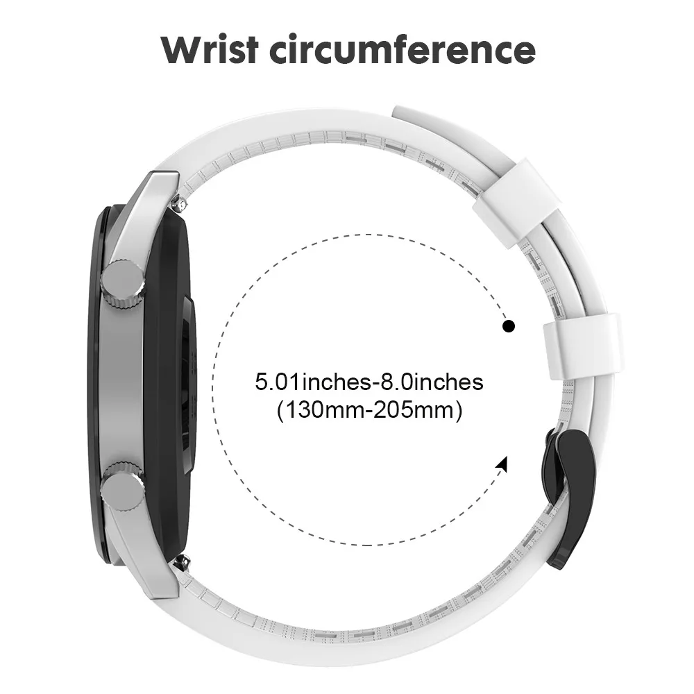 Открытый силиконовый ремешок для huawei GT ремешок 22 мм ширина силиконовый сменный Браслет для samsung Galaxy Watch 46 мм