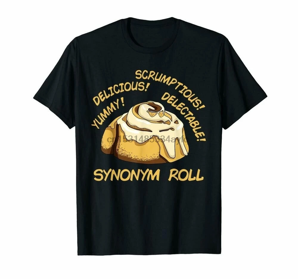 Synonym Roll Scumptious Delicious Delectable Yummy Funny Black T Shirt