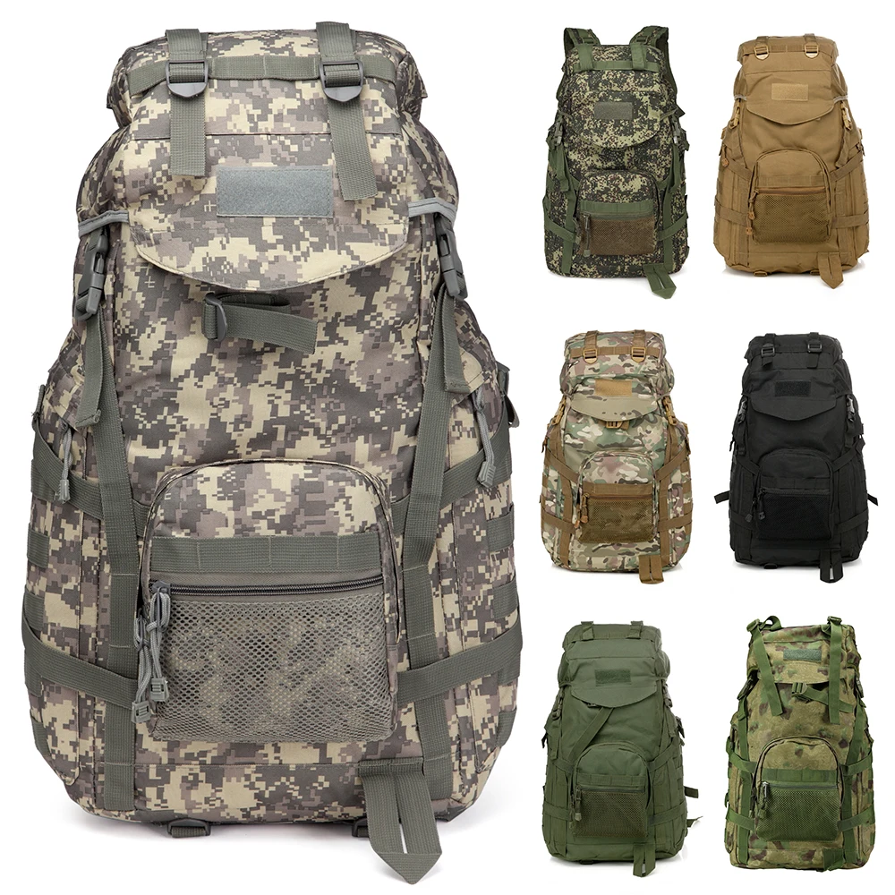 

60L Capacity Men Army Military Tactical Large Backpack Waterproof Outdoor Sport Hiking Camping Hunting 3D Rucksack Bags For Men
