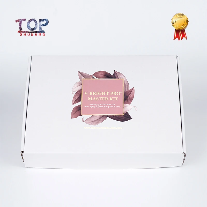 100 шт печать на заказ разноцветный Логотип Белая гофрированная бумага коробки, платье упаковка и парики для волос подарочная коробка