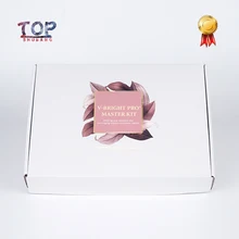 100 шт печать на заказ разноцветный Логотип Белая гофрированная бумага коробки, платье упаковка и парики для волос подарочная коробка