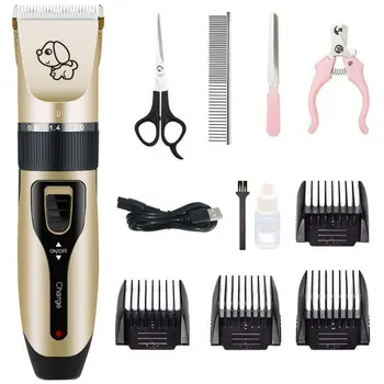 

Pet Dog Hair Clipper Profssional Electric Pet Grooming Clippers Dogs Cats Animals Low Noise Pet Trimmer Kit