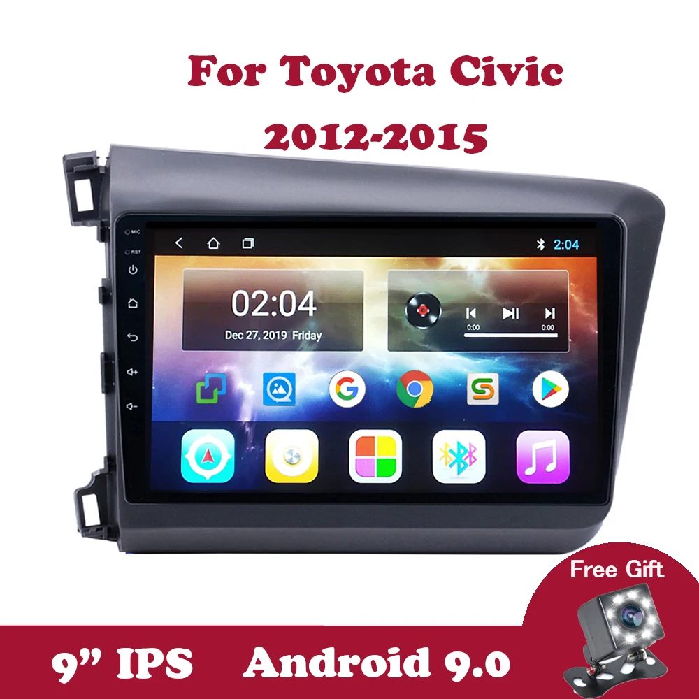 

Android 9.0 Car Radio Autoradio Multimedia System Player For Honda Civic 2012 2013 2014 2015 Right and Left Hand Drive 9.0" IPS