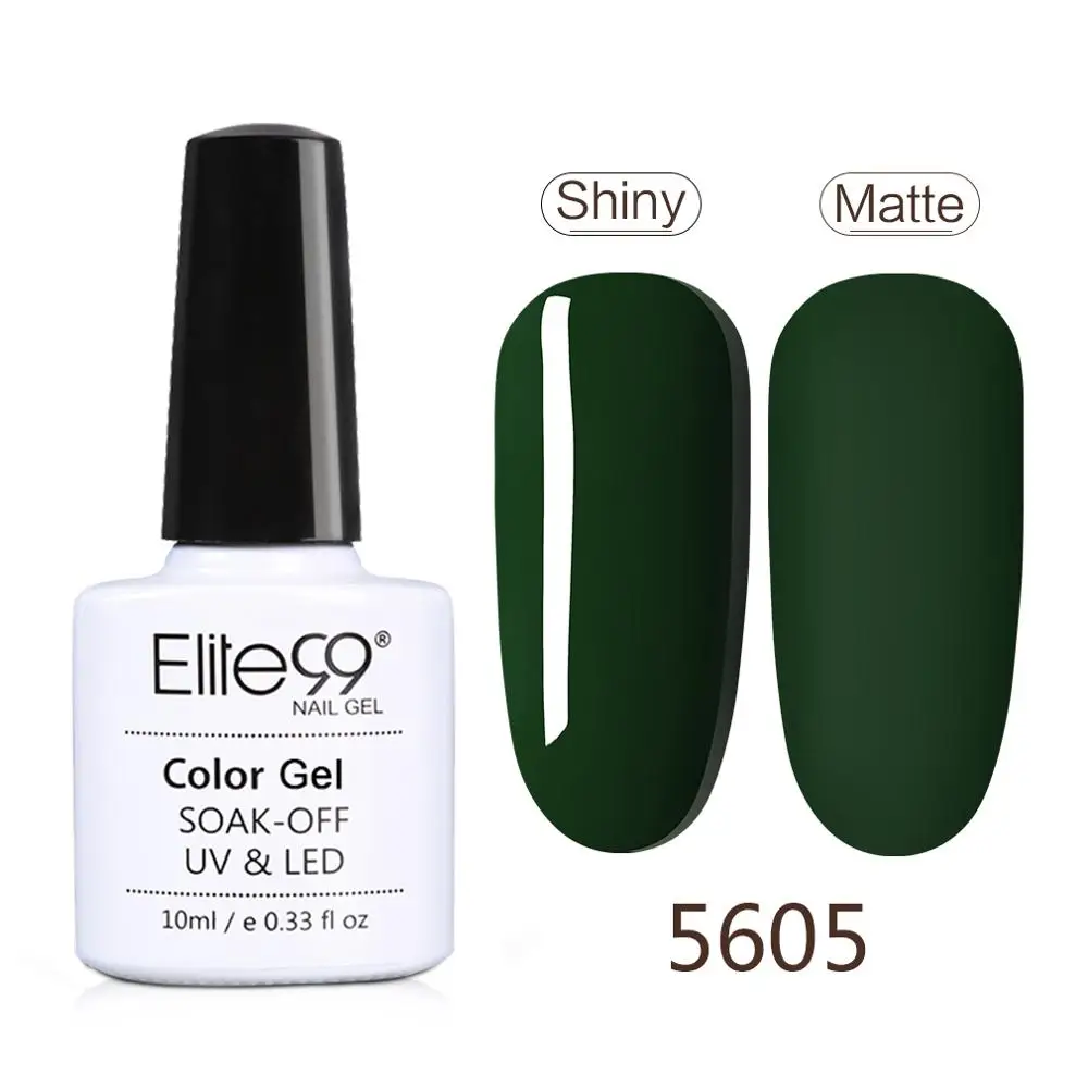5605 Elite99 10ml Matte Top Coat Color UV Gel Nail Polish Gray Series Semi Permanent Soak Off UV Gel Varnish DIY Nail Art Gel Paint - Цвет: 5605