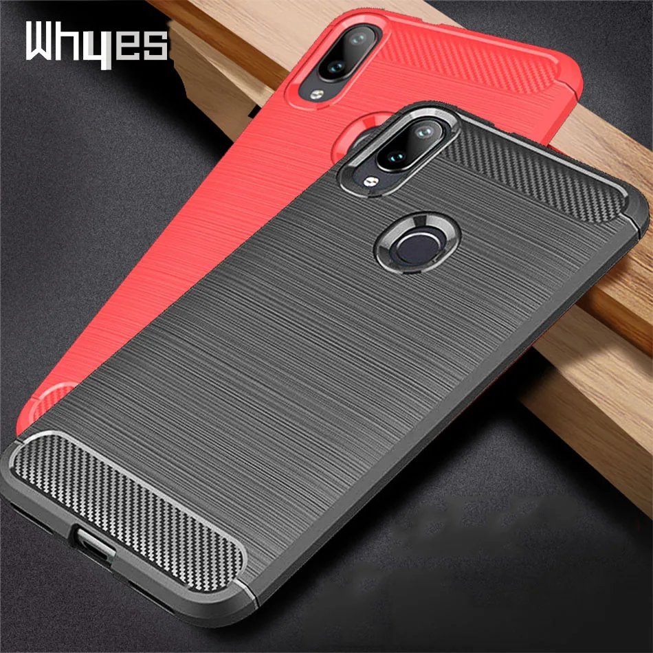 Whyes Мягкий силиконовый чехол из ТПУ для Xiaomi Mi Play силиконовый тяжелый противоударный чехол из углеродного волокна для телефона Xiaomi Mi Play