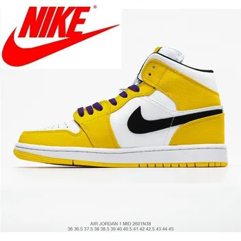 

Air Jordan 1 Mid AJ1 Men's Mid-Top Leather Basketball comfortable Shoes