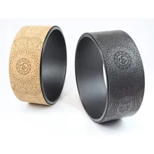 Натуральный каучук Пилатес Круг Йога колеса противоскользящие назад изгиб Печатный круг для йоги стрейч упражнения вспомогательное домашнее оборудование