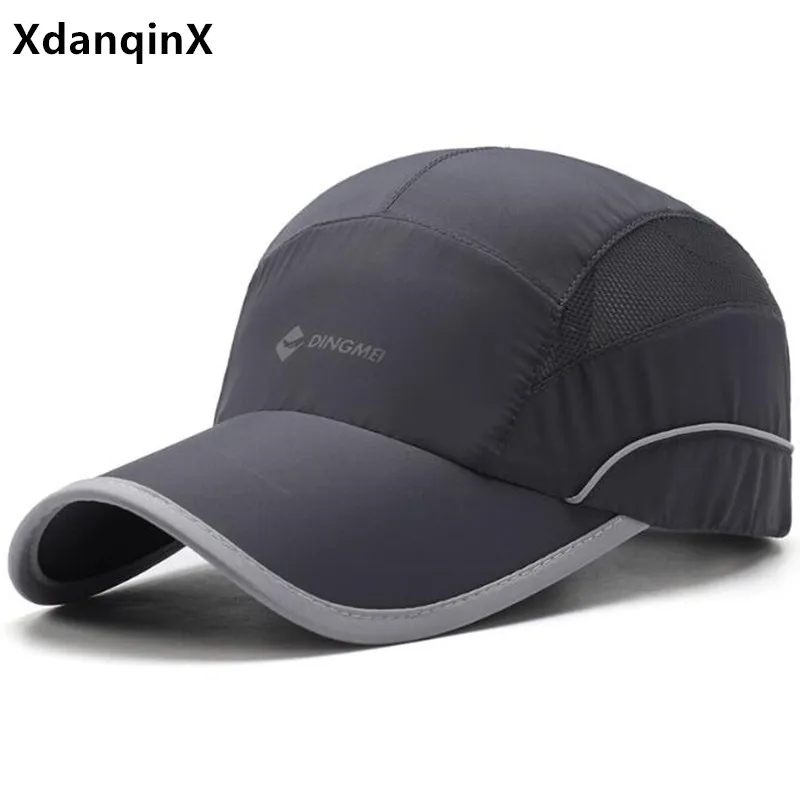 

XdanqinX New Summer Men's Mesh Cap Breathable Baseball Caps Snapback Cap Adjustable Size Women's Hat Couple Casual Sports Caps