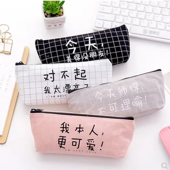 

Fashion Chinese Style Canvas Pencil Bag Waterproof Make Up Pen Punch Kawaii Girl Student Stationery School Supplies