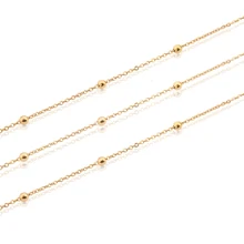 

1Meter Stainless Steel Round Handmade Beads Ball Chains Link Chain for DIY Anklet Necklaces Bracelet Jewelry Making Findings