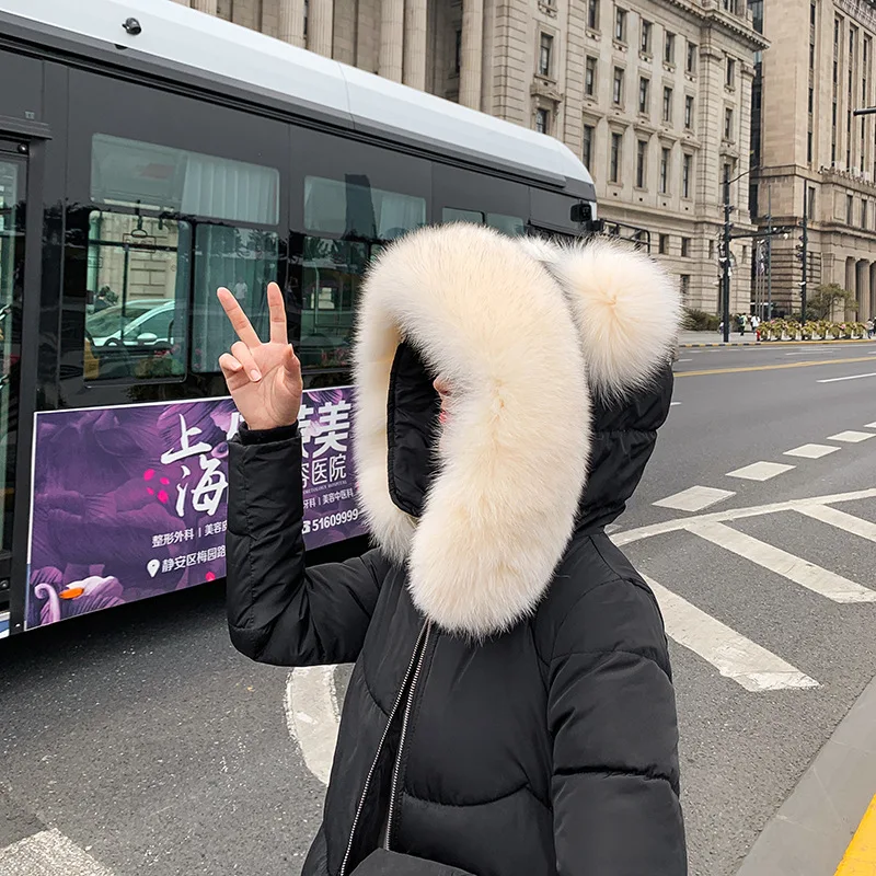 Однотонные меховые свободные хлопковые пальто с капюшоном для женщин, Harajuku, на молнии, с карманами, средней длины, Pakas Feminin, корейские женские милые теплые куртки