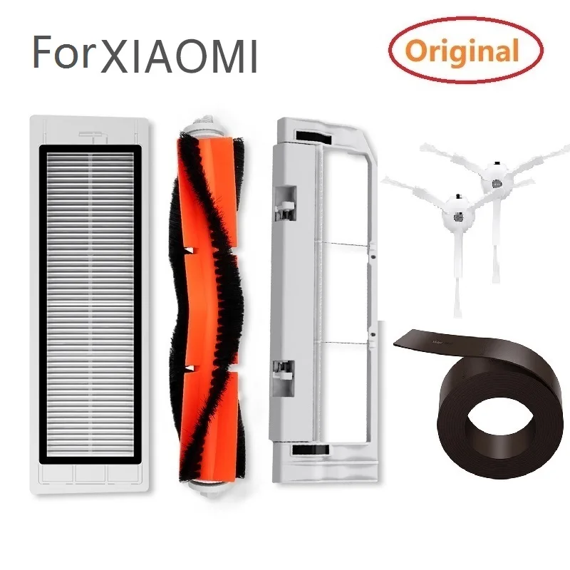 Original Xiaomi Robot Vacuum Hepa Filter Main Brush Side Brush Wall
