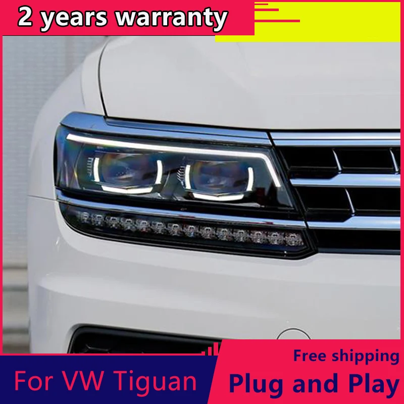 KOWELL Car Styling for VW Tiguan Headlights 2017 New Tiguan LED