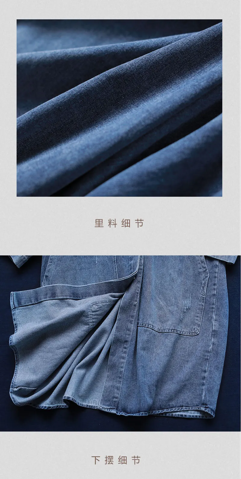 Cheap Oversize Casual Cowboy Trench Coat for Women Loose Outwear Long Denim Jean Coat Single-breasted Pocket Female Clothes