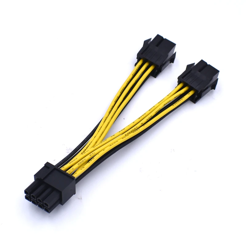 Высококачественный ПК ATX PCI E 2 * 6PIN мама к 8PIN папа кабель питания 18AWG для ASUS GPU 100
