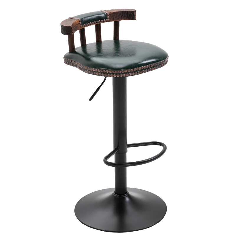 American Iron Bar Chair Retro Lift High Stool Rotating Light Extravagant Commercial Furniture Taburete Economics Type