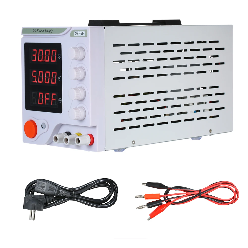 Adjustable Power Supply Mini Voltage Regulator 30V 5A DC 4 Digits Display Switching Power Over-voltage Over-current Protection