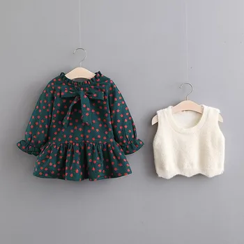 

Floral Baby Girls Dress Winter Long Sleeve Dress For Baby Girl Clothes Autumn Fall Polka Dot Vestido De Bebe Baby Dresses Girl
