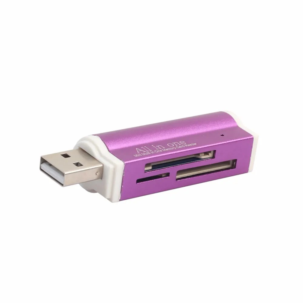 4 в 1 мульти USB карта памяти ридер флэш-накопитель высокоскоростной USB 2,0 для TF Micro SD MMC SDHC M2