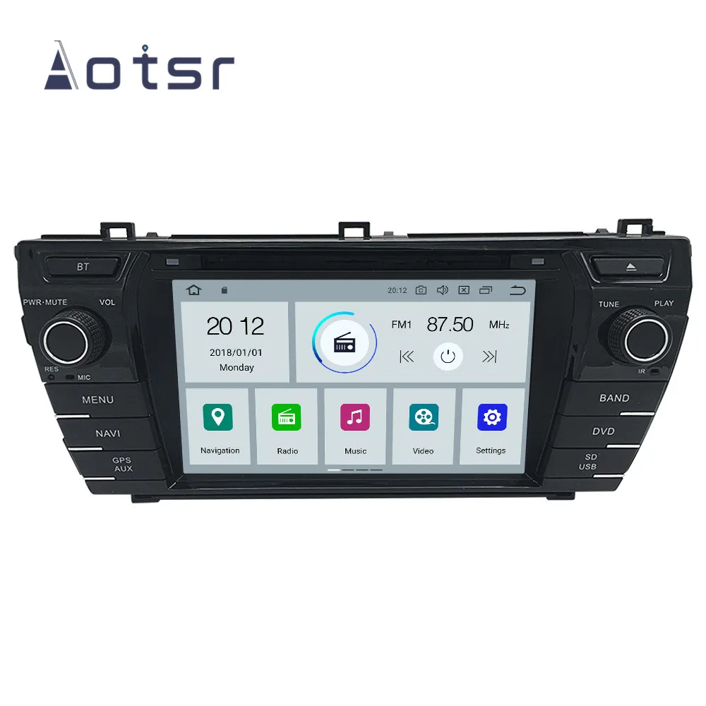 Android 9,1 gps навигация 8 "ips автомобильный dvd-плеер для Toyota corolla 2013-2016 радио мультимедиа Кассетный плеер рекордер головное устройство