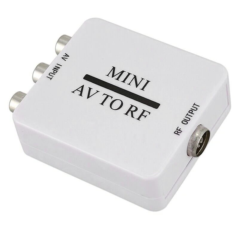 Мини HD видео конвертер коробка RCA AV CVSB к RF адаптер Поддержка 67 25 Mhz 61 скейлер ТВ