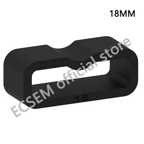 Резиновый ремешок для наручных часов для Garmin vivoactive vivosmart vivofit fenix Band Loop защитный держатель фиксатор кольцо для Fitbit xiaomi - Цвет: 18MM