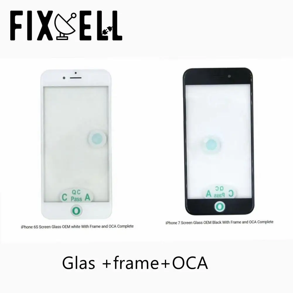 10 шт. AAA + Холодный пресс 3 в 1 Передняя стеклянная линза с рамкой OCA для iphone 8 8p 7 7plus 6