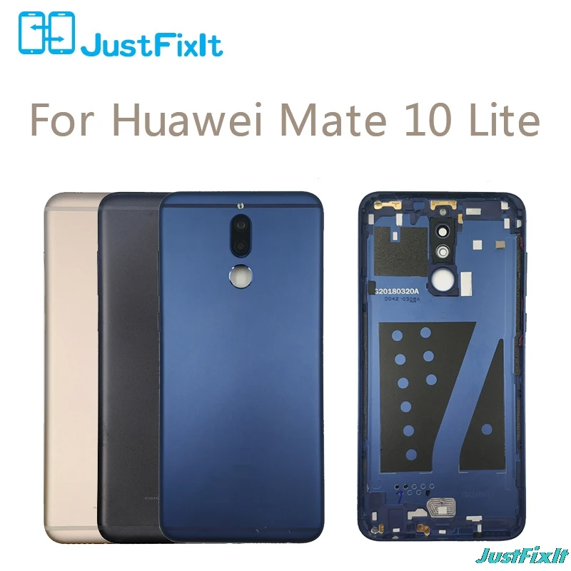 Оригинальная Замена для huawei mate 10 Lite батарея задняя крышка Корпус для Nova 2i металлическая дверь камера Стекло объектив Ремонт