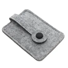 Автомобильный брелок Карманный шерстяной войлок компактный держатель кошелек Чехол светильник серый Модный прочный