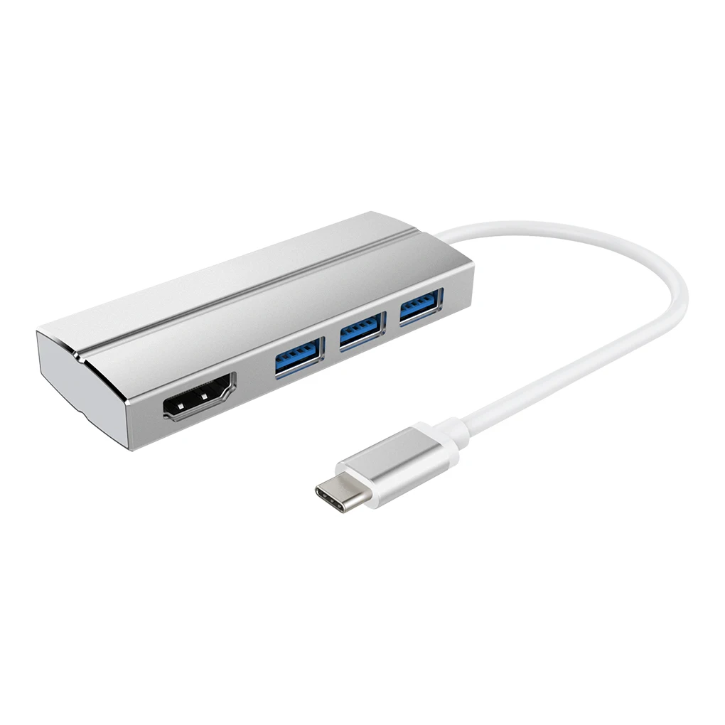 Портативный type-c адаптер сплиттер ноутбук тип-c к USB HD порт ПК к HDTV конвертер проектора концентратор