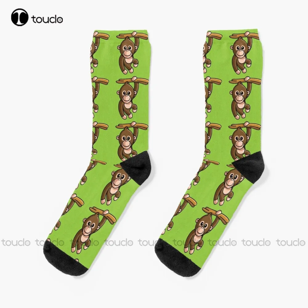 

New Baby Monkey Socks Womens Boot Socks Personalized Custom Unisex Adult Socks Popularity Holiday Gifts Teen Socks