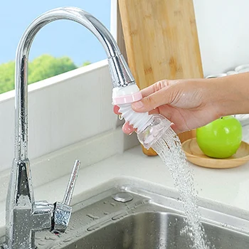 

360 Degree Adjustable Shower Kitchen Faucet Extender Water Saving Nozzle Faucet Connector Splash-Proof Outlet Head