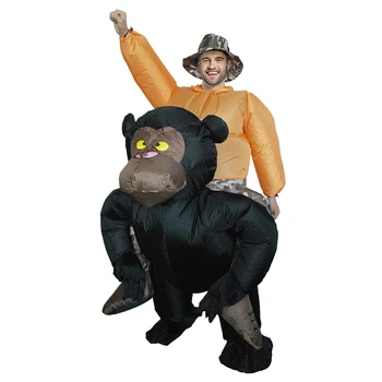 

Inflatable Orangutan Costume Adult Halloween Ride on Chimpanzee Costumes Inflatable Costumes Fancy Dress Fat Funny Suits