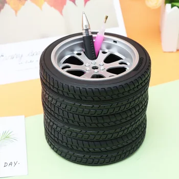 

Artificial Tire Pen Holder Office Pen Storage Holder Stylish Simulation Tire Pen Holder