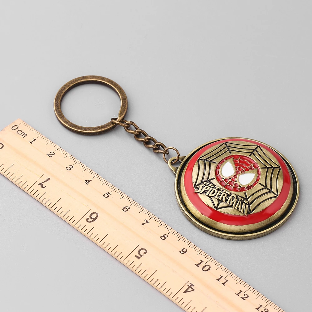 Фильм ювелирные изделия серии Marvel Мстители брелок для мужчин Marvel супергерой паук мужской кулон с вращающимся элементом брелок сумка Charrms брелок