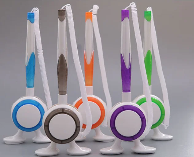 Ballpoint Pen Wholesale 100pcs Free Shipping Desk Pen Office Ball Pen Counter Table Top Can Stick Fxed Bar Pen With Rope BP081