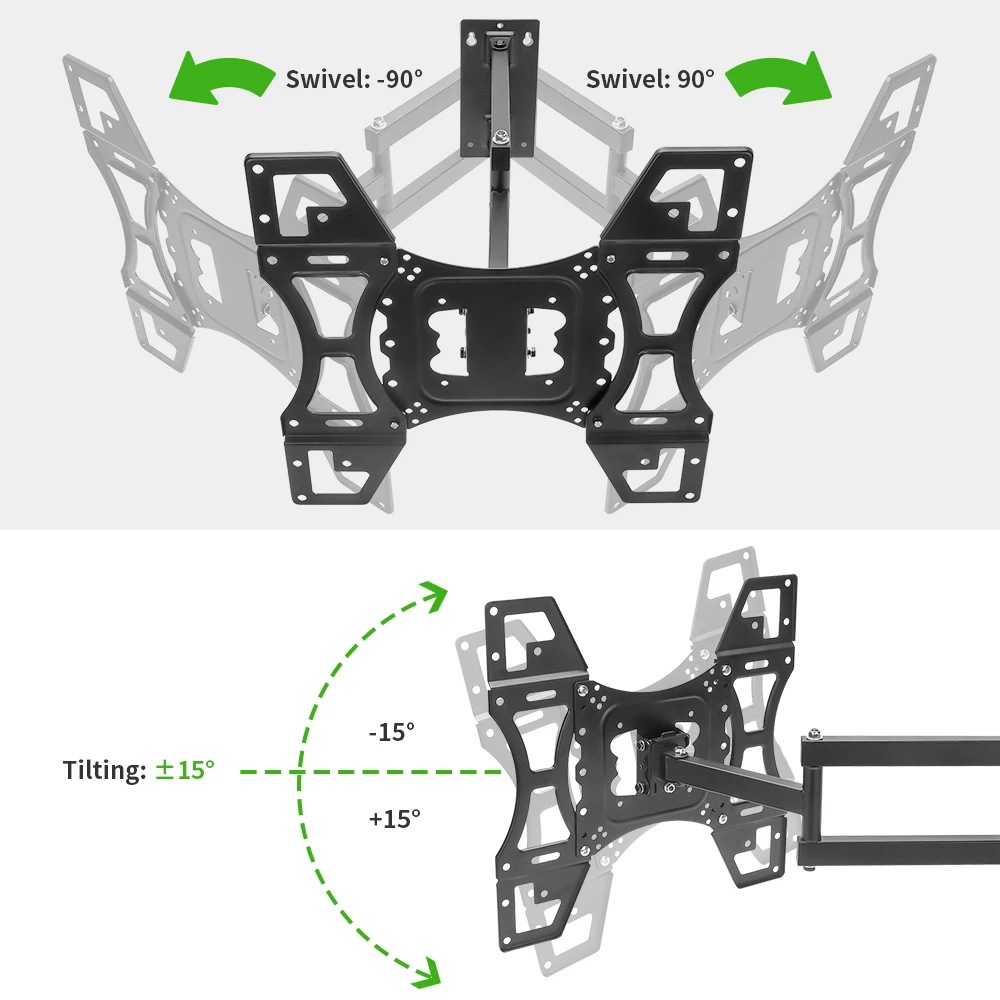 Details about   Swivel Tilt TV Wall Bracket For 32 37 40 42 47 50 55" inches Flat Corner Support 