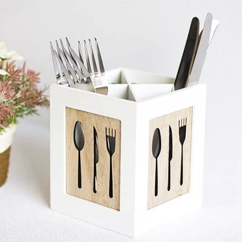 

Multifunctional Wooden Storage Box Creative Tableware Storage Basket Kitchen Cutlery Organizer Holder for Fork Chopstick Rack