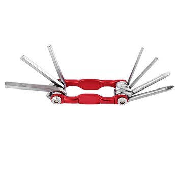 

A Portable 7 in 1 Multi-use Bike Repair Tool Kit Hex Spoke Wrench Mountain Cycle Screwdriver Alloy Steel Bicycle Repairing Kit