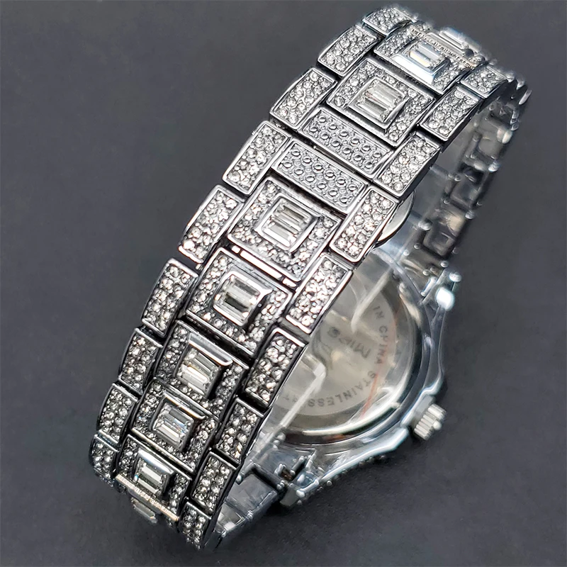 50%OFF♪新品♪メンズ Missfox コンキスタドールオマージュフルダイヤ 2024 Hip Hop Mens Quartz Watches MISSFOX Automatic Date Iced