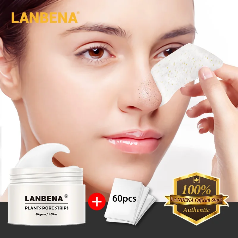 

LANBENA Blackhead Remover Face Nose Mask Pore Strip Black Mask Treatment Acne Peeling Deep Cleansing Oil Control Mask Skin Care