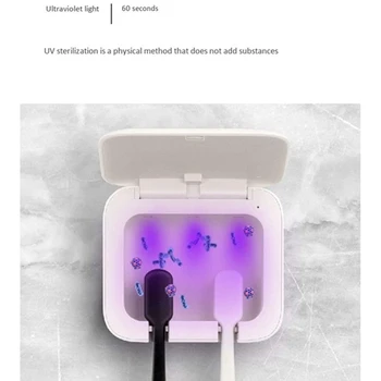 

UV Toothbrush Disinfection Rack Toothbrush-Free Cleaning Box for Couples Without Punching
