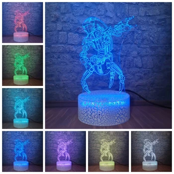 

Star Wars Series Robot 3D Led Lamp Creative Holiday Gift Table Night Light Home Party Decor Display USB Touch Remote Crack base