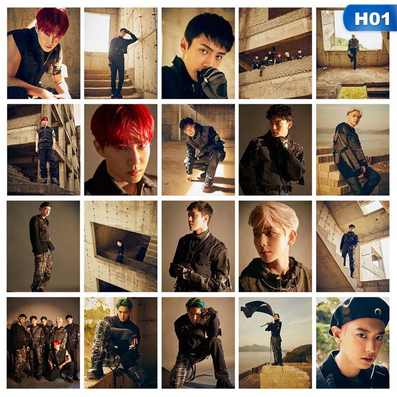 20 шт./компл. Kpop защищает Детские EXO защищает Детские ЛОМО карта Новое поступление хорошее качество Альбом Плакат HD Фотокарта KPOP - Цвет: H01
