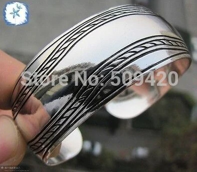 free shipping >>>>>909392 Wholesale!10pcs HE-S112 beautiful Tibet Silver Bangle Cuff Bracelet