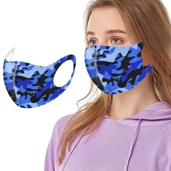 

5 Pc Adults Reusable Cloth Mask Mouth Cover Colorful Fabric Face Washable Mask Ice Silk Breathable Mouth Cover Se6