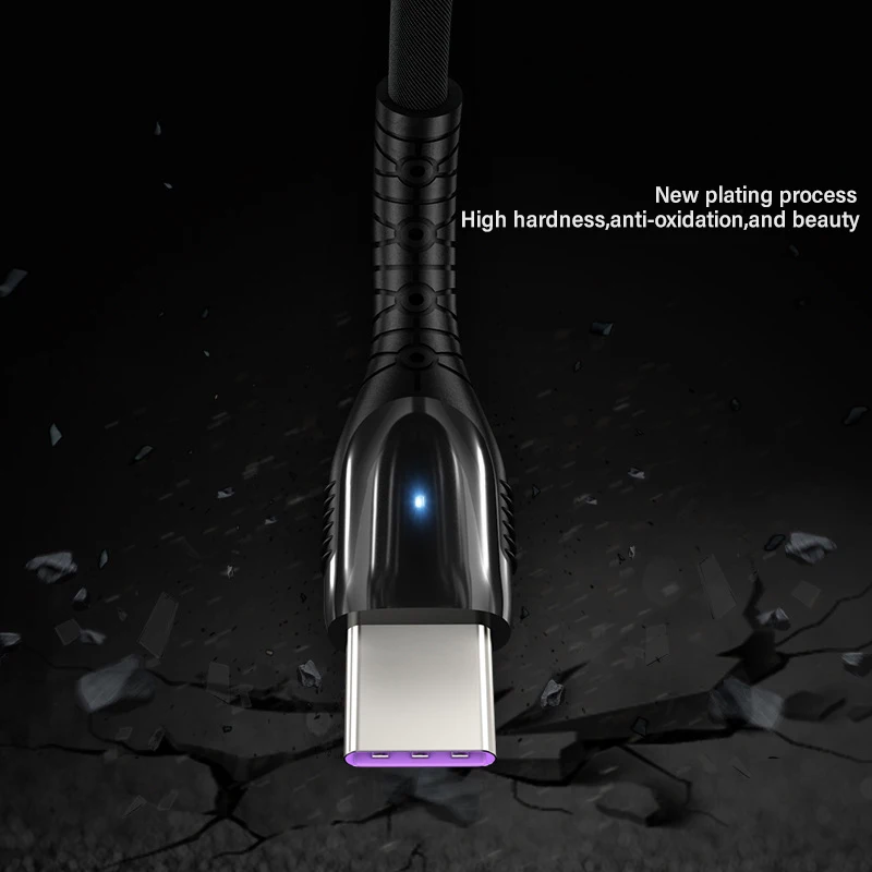 3а кабель usb type C светодиодный кабель для быстрой зарядки USB C кабель Micro usb type-C для huawei mate 20 Pro P20 samsung Xiaomi