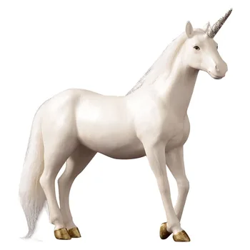 

European White Unicorn Statue Creative Resin Animal Sculpture Modern Art Room Decor Ornament Home Decoration Accessories