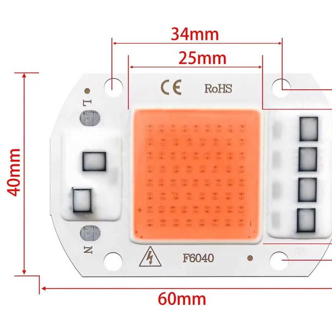 10 PCS Full Spectrum 220V 110V 20W 30W 50W LED Bulb Lamp Chip Cob for Plant Growing