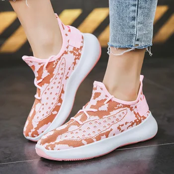

Women Casual Shoes Spring Summer Light Women Sneakers Shoes Flykitted Lace Up Ladies Shoes Soft Women's Sports Shoes Sneakers